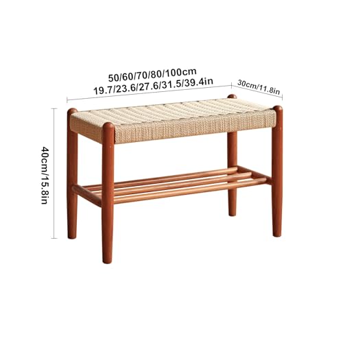 Banco de entrada de madera estrecho para solucionar falta de espacio 4