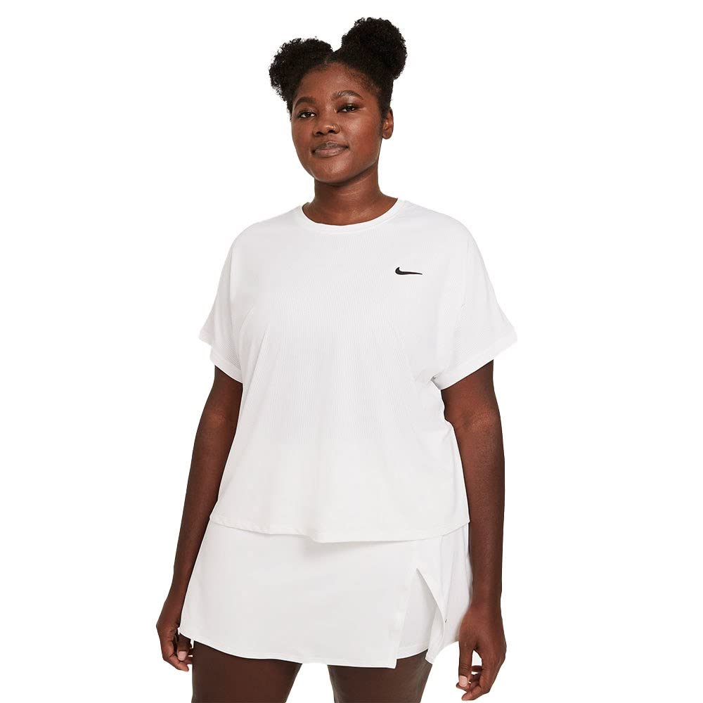 Nike CV4790 W NKCT DF VCTRY TOP SS T-Shirt Women's White/Black XL