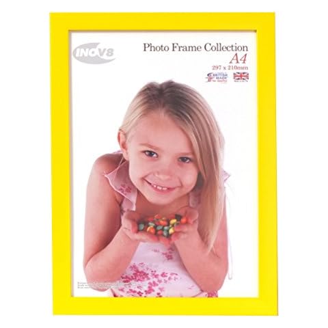 Inov8 A4 Traditional Photo Frame, Yellow Cover
