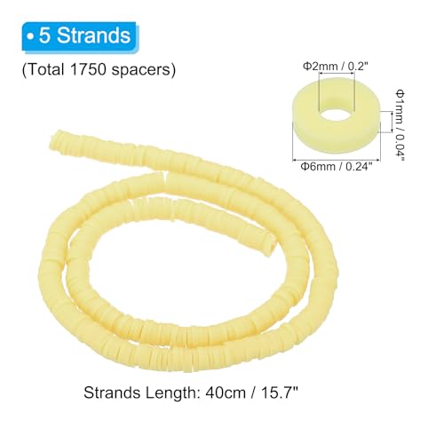 PATIKIL 6mm Polymer Clay Beads Spacer - Image 2