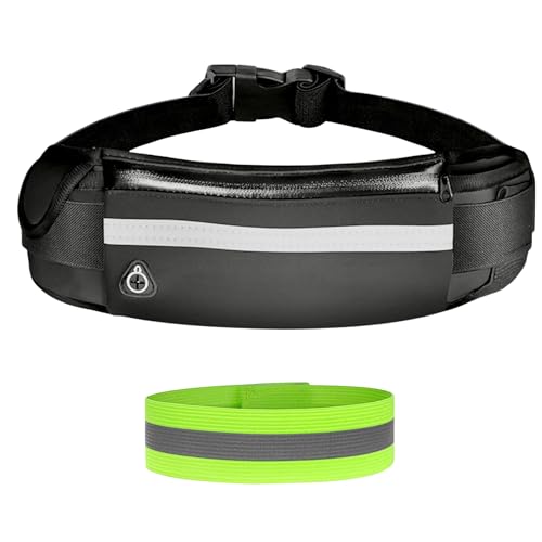 Cinturón Running Ajustable con Banda Reflectante – Riñonera Running, para Correr, Cómoda y Discreta, Porta Móvil y Llaves, Ideal para Empezar a Hacer Deporte