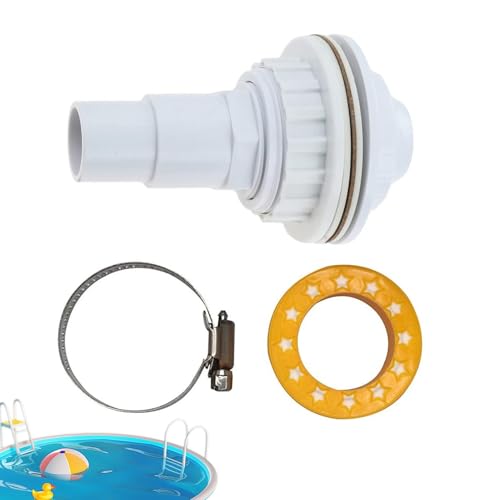 Kit de chorros de retorno para piscina, conector de chorros de salida de retorno – Conector completo de chorros de salida de retorno con adaptador para juntas, kit de chorros de retorno para piscina