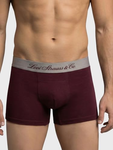 Image of Levi's Cotton Elite Trunk | Premium Men's Trunk Underwear | 4-Way Stretch | Outer Elastic Waistband | H-Pocket | Style 072 | Pack of 2