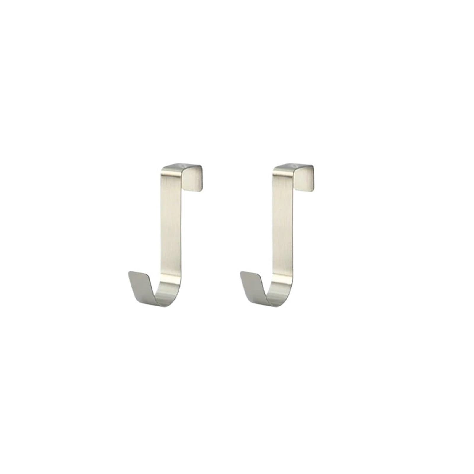 Pexlor Silvery 2Pcs Multi-Purpose Hook For Kitchen Cabinet Door, Clothes Hat Towel Hanger(Silvery 2Pcs)