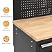 MilleLoom Tool Chest, 61 Inch Tool Box Mobile 9 Drawers Storage Rolling Cabinet with Wheels Lock Key Locking System Drawer Liners for Garage Warehouse Repair Shop, Black