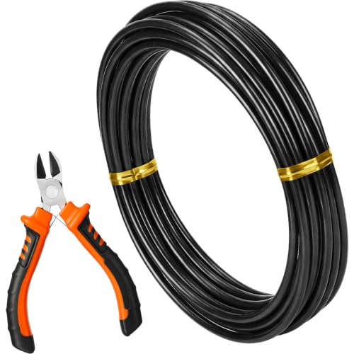 Mudder 1 Roll Bonsai Training Wire Aluminum 4mm Black