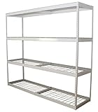 SafeRacks Garage Shelving - 500 Pounds Per Shelf High Grade Steel - Bolted Shelving Rack - (White, 24'x92'x84')