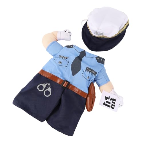 VALICLUD 猫用ポリスコスチューム 小型ペット服 コスプレ衣装 写真撮影用小物 おもしろデザイン 多対応