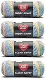 Generic Bulk Buy - Red Heart Super Saver Baby Rainbow Yarn - 4 Pack of 141g/5oz - Acrylic - 4 Medium (Worsted) - 236 Yards - Knitting/Crochet