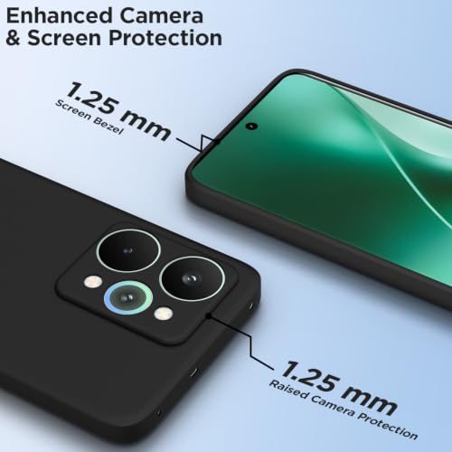 Image of Outlouders Back Cover for Realme 15 Pro 5G | Camera Protection | Durable Soft Matte Silicone Bumper Case (Black)