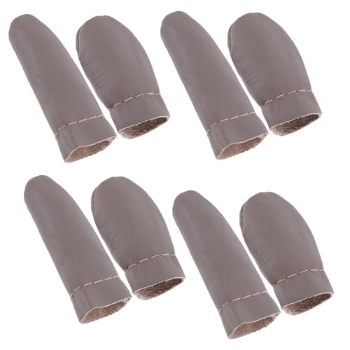 Leather Knitting Finger Protector 4 Pairs Needle Felting Knitting Finger-Protector Embroidery...
