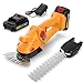 SundpeyPRO Tagliasiepi a Batteria 21V - 2 in 1 Taglia Siepi da Giardino Elettrico con Batteria 2.0Ah, 1300G/Min Max, Forbici Tagliaerba per Tagliare Siepi e Prati, Lunghezza delle Lame: 23 cm e 13 cm