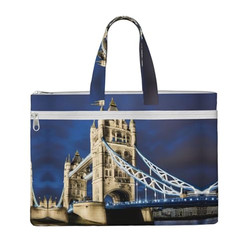 Spaziosa soluzione di archiviazione: offre un ampio interno di 38 x 26,9 cm, questa borsa portadocumenti Tower Bridge in Londra è progettata per mantenere il tuo ufficio o spazio di lavoro domestico senza ingombri. Contiene libri, file e quaderni con facilità, rendendo semplice rimanere organizzati.