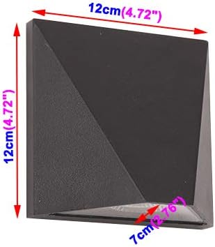 Miniatura 2 de 12W LED al aire libre exterior apliques puerta puerta luz impermeable accesorio lámpara negro blanco puro