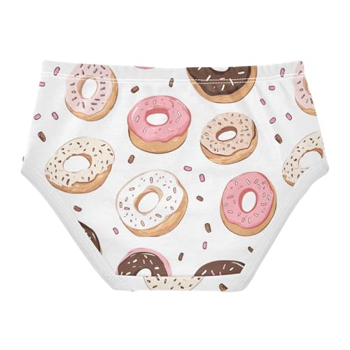Wusikd Cute Doughnuts Girls' Underwear Cotton Girls Briefs Soft Toddler Underwear 2T2