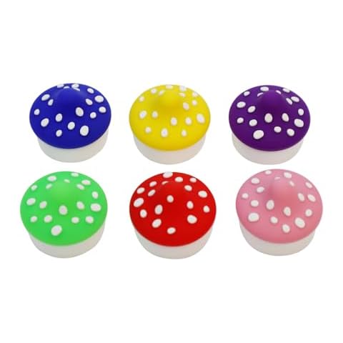 YHSWE Eco-friendly Silicone Wax Container 5ml. The Appearance is Small and Beautiful, and The Design is Compact. Suitable for Skin Care Containers, Beeswax, Eye Creams, Face Creams (6 pieces) Mix Cover