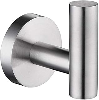 Nolimas Brushed Nickel Bathroom Towel Hook SUS 304 Stainless Steel Coat Hooks Round Clothes Towel Coat Robe Hook Cabinet Closet Door Sponges Hanger Holder for Bath Kitchen Garage Hotel,Wall Mounted