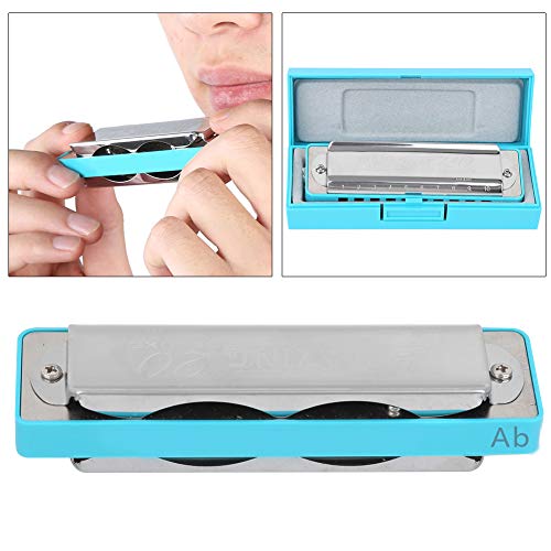 Harmonica pour la bouche avec 10 trous pour les débutants (bleu) - Les Beatles, Paul McCartney, John Lennon, RIngo Starr, George Harrison Harmonica pour la bouche avec 10 trous pour les débutants (bleu) – Image 7