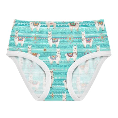 Joisal Cute Llamas Colorful Fringe Panties Little Girl Toddler Girls Underwear Cotton Cartoon Briefs Kids Undies 2t