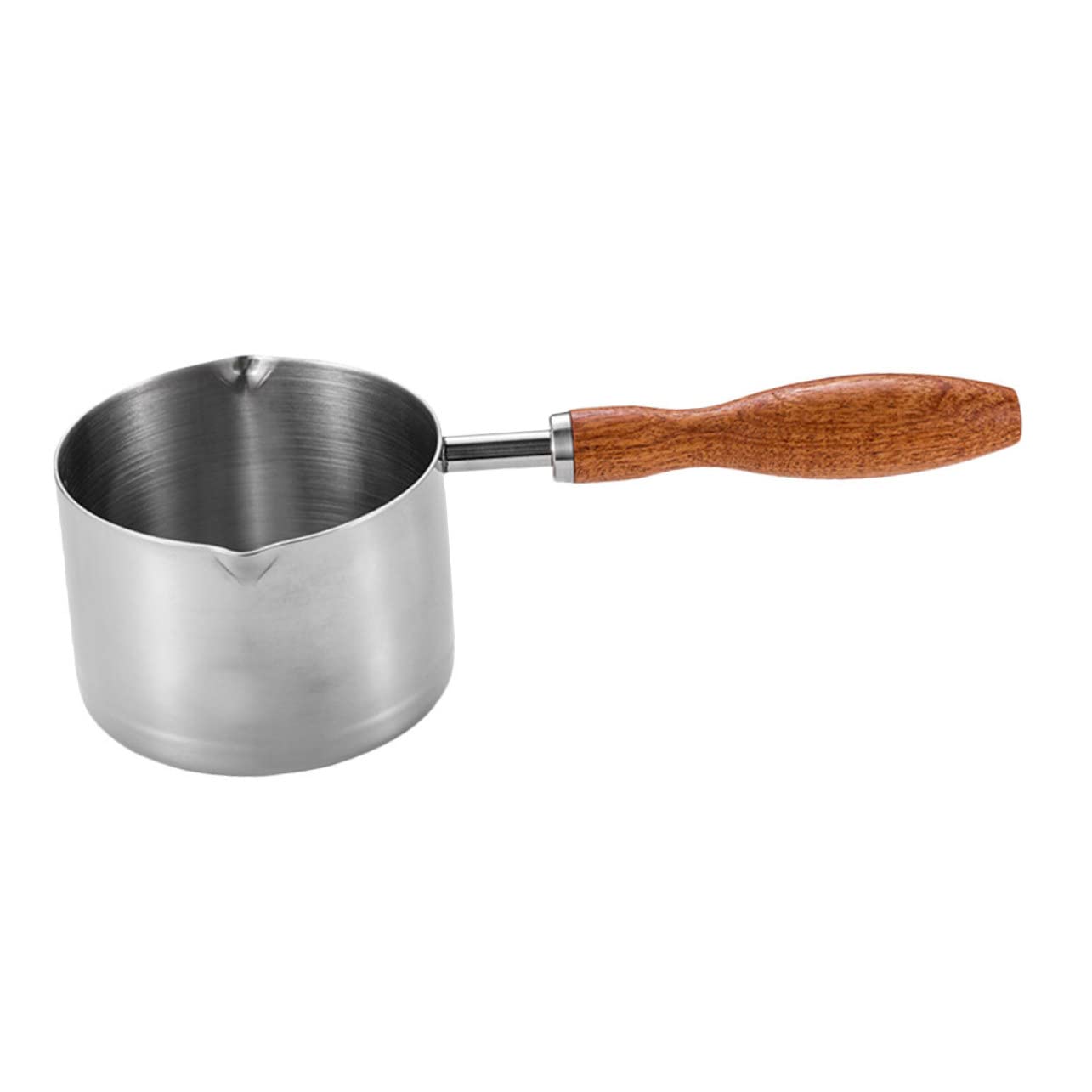 4-teiliges Edelstahl-Kochtopf-Set, kleiner Kochtopf für Babynahrung, Dämpfen und Saucen, Küchensilben und leicht zu reinigen, perfekt für Hobbyköche
