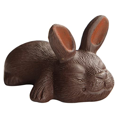 Mascota de té de conejo lindo en arcilla para decoración zen de mesas