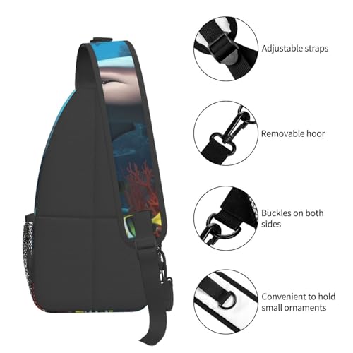 Bolso cruzado Submarine Shark Coral para hombre y mujer miniatura 5