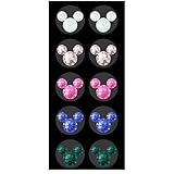 ル・ブリアン 【耳つぼジュエリー ミッキーモチーフ 10粒 金粒 】耳つぼ解説図付き！！クリスタルガラス ダイエットシール 耳ツボ (マルチ２)