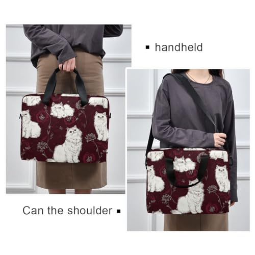 Funda bandolera para laptop 15.6 color burdeos miniatura 2