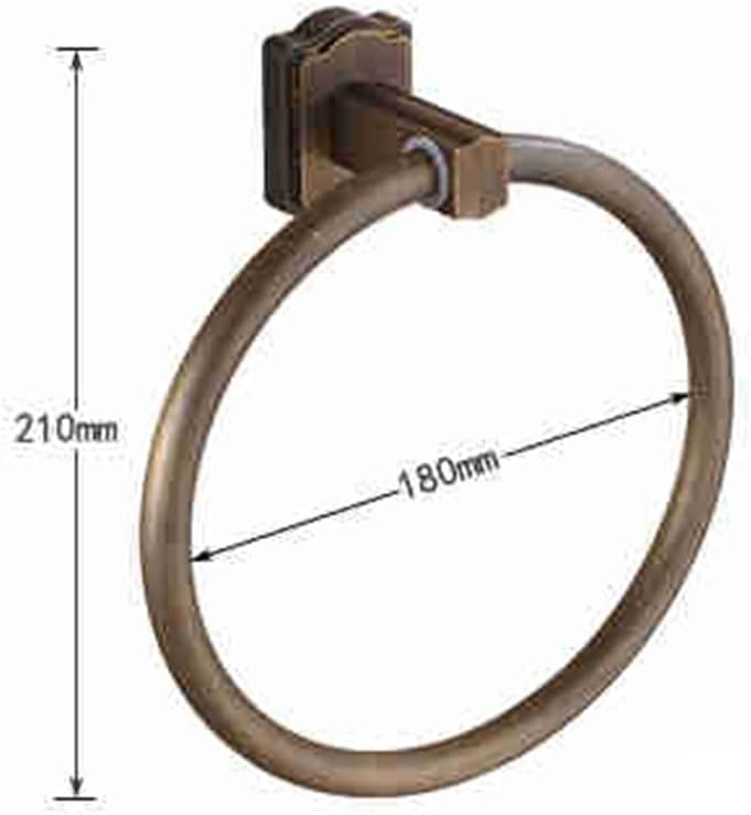 LSLYTQ All-Copper European Antique Towel Ring, Towel Rack, Creative Towel Bar, Retro Bathroom Hardware