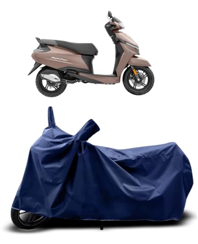 Image of CoverRide Bike Cover Waterproof Heavy Duty - All Weather Dustproof UV Protection Bike Cover for TVS Jupiter Outdoor Indoor Use with Windproof Buckle