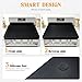 GASHELL Noodle Board Stove Cover with Handles, Multiple Stove Top Cover Board for Electric/Gas Stove Top(Black), GSC-2212