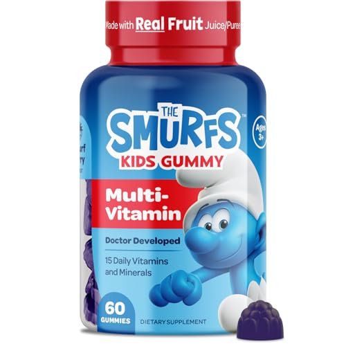 Smurfs Kids Multivitamin Gummies | Multivitamin Gummies for Kids with 15 Vitamins & Minerals | Made...