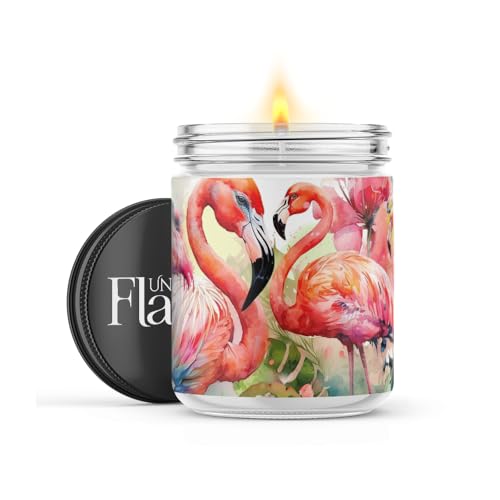 Flamingos Scented Soy Candle 16oz 120hr Burn
