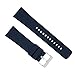 BARTON WATCH BANDS, 18mm Navy Blue - Cordura Fabric and Silicone Hybrid Watch Bands with Integrated quick release spring bars- Cordura Fabric and Silicone- Stainless Steel Hardware