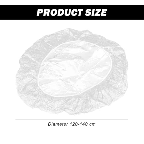 Miniatura 4 de Sporgo Mantel Transparente Redondo: Mantel De Jardín Transparente Impermeable Con Banda Elástica, De Pvc Para Exteriores, Protector De Mesa Elástico Redondo 120 140 Cm
