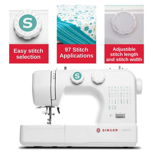 Singer | Sm024 Sewing Machine With Included Accessory Kit, 24 Stitches, Simple & Great For Beginners #TOP3