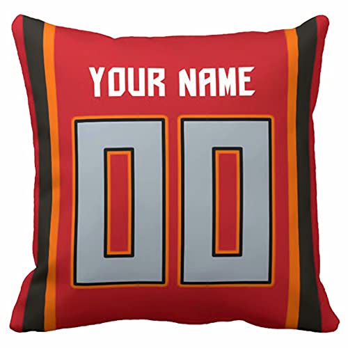 Image of ANTKING Throw Pillow 2 Pack with Custom Name and Number Personalized Gift for Men Women Boys