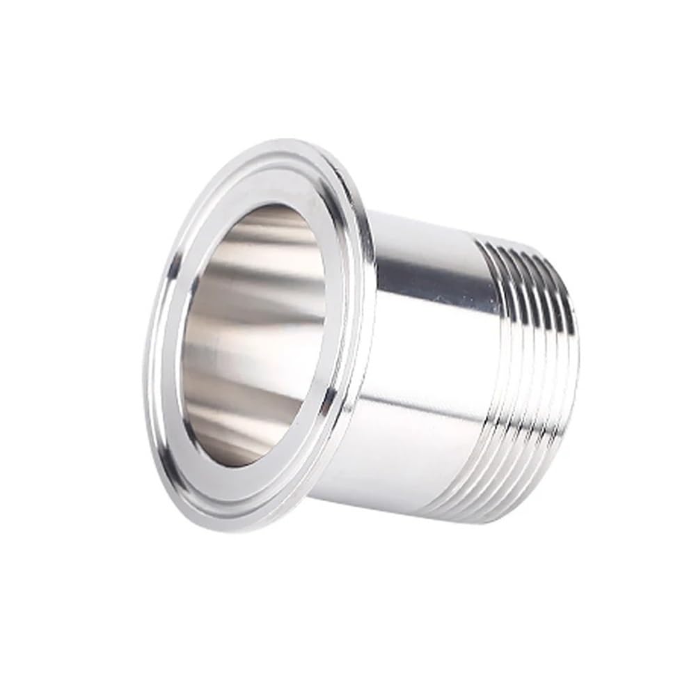 304 SUS Tri Clamp Male Threaded Fitting - Ferrule OD 50.5MM, 64MM, 77.5MM - Sanitary Fitting 1pcs(50.5MMx15)