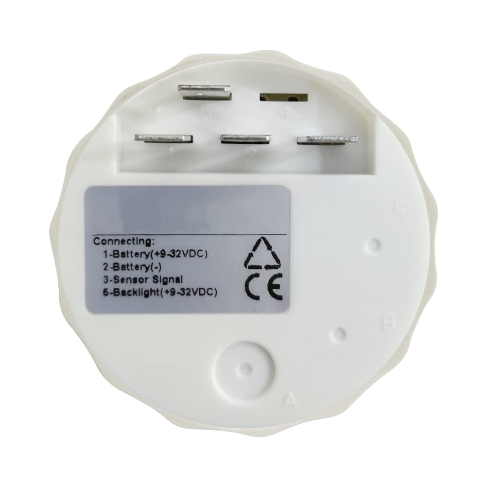 ELING Voltmetro 52mm (2'') 8-16V con retroilluminazione rossa per auto moto camion navi