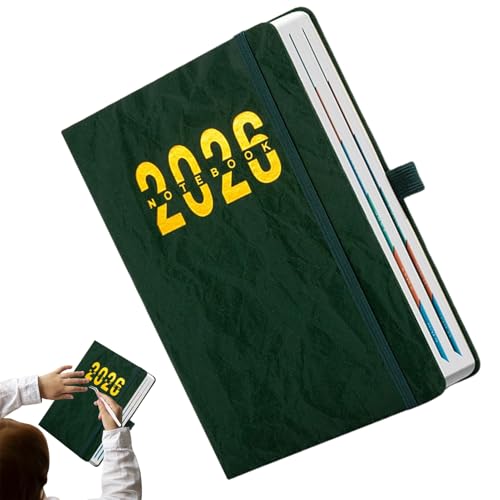 Agenda mensual 2026, cuaderno de papel de cubierta impermeable, planificador mensual 2026, calendario para el hogar, escuela, universidad, oficina, citas, planificación académica, mujeres, hombres