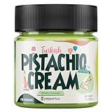 Peppertux Farms Pistachio Cream - Natural Vegan Spread Pistachio Paste for Baking, Cake, Ice Cream, Cookie & More - High Protein Turkish Pistachios Flavoring - Gluten-Free, Unrefined Sugar (7oz)