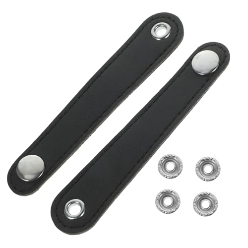 ibasenice Leather Accordion Bellows Straps Set 2-layer Easy to Replace Compact for Storage