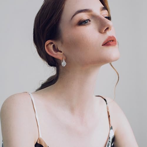 Leverback Earrings for Women Teen Girls 925 Sterling Silver Hypoallergenic Earrings for Sensitive Ears Vintage Jewelry Gifts for Mother’s Day3