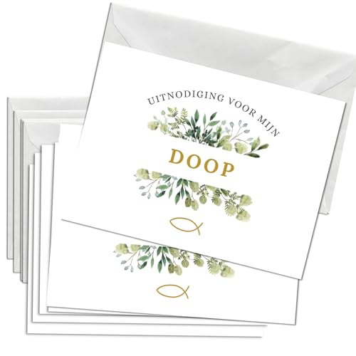 Briefzauber 12 x uitnodigingskaarten with 12 x enveloppen | Communie, Verjaardag, Doop, Huwelijk | DIN A6 set with invulhulp | Verillende ontwerpen (Doop - Bloemig) Briefzauber 12 x uitnodigingskaarten with 12 x enveloppen | Communie, Verjaardag, Doop, Huwelijk | DIN A6 set with invulhulp | Verillende ontwerpen (Doop - Bloemig)