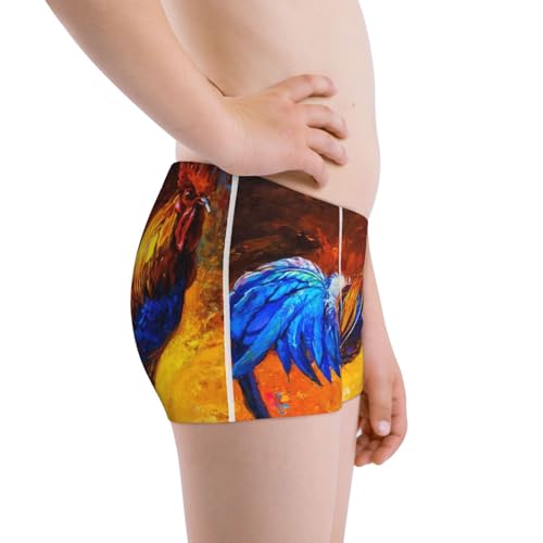 Boys' Cotton Boxer Brief Soft Underwear-Colorful Rooster2