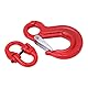 Slip Hook Eye Sling Heavy Duty 2T Bearing Trailer Lifting Chain Connector SHooks Hebehakenlager mit 2-Ring-Schnalle für das Heben in der Fabrik, Heben im Hafen