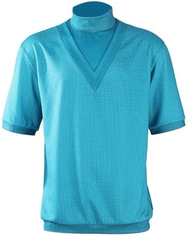 Mens Cosplay Costume Blue T Shirt Outfit Halloween Set image 5