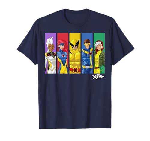 T-shirt Marvel X-Men Character Panels vêtement geek manga imprimé poitrine