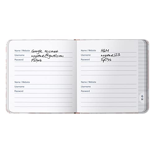 Busy B Password Book, Pink Daisy Cover, All your Internet Passwords in One Place - Image 3