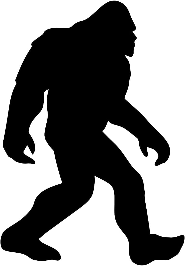 Bigfoot Sasquatch Sticker Vinyl Decal Notebook Car Window Laptop 7"x 5" (Black)